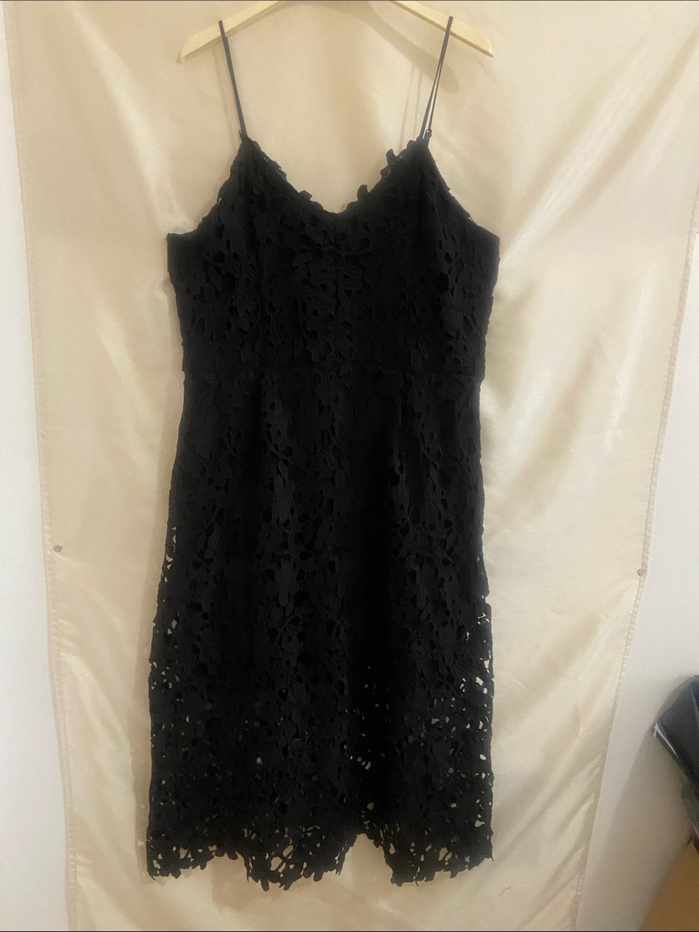 Express Black Lace Maxi Dress with Spaghetti Straps
